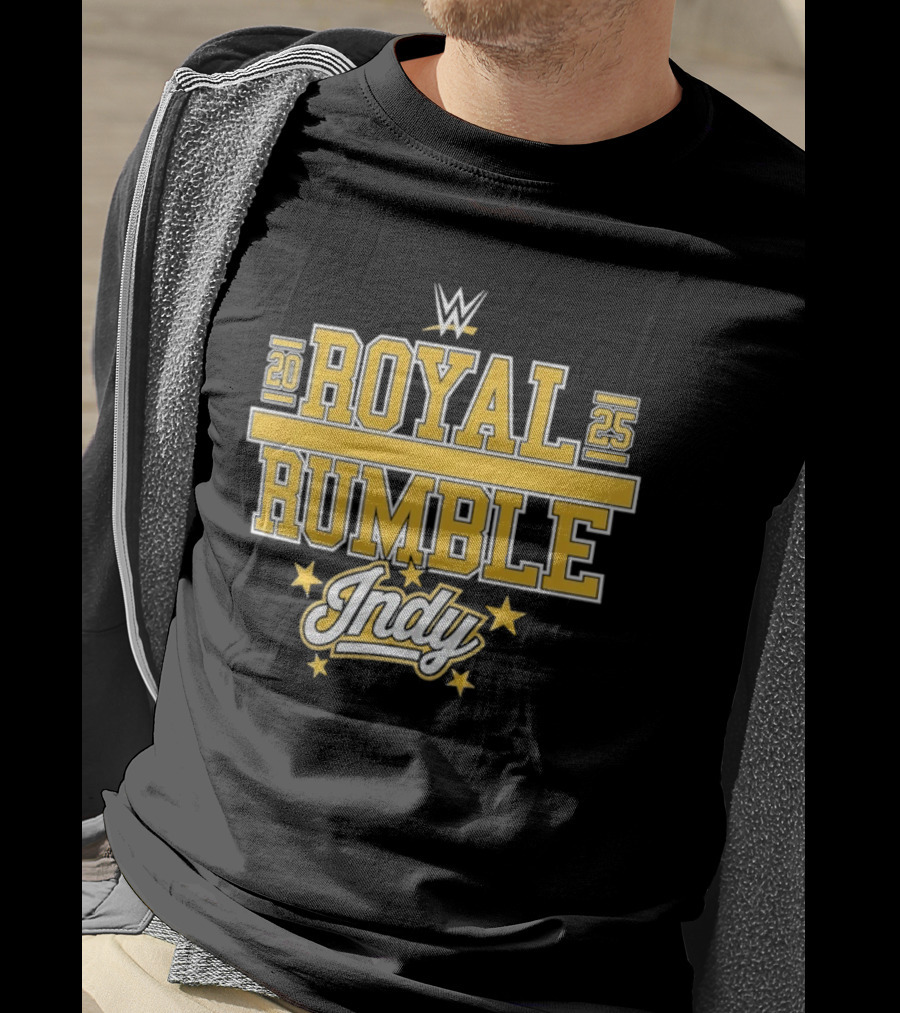 WWE Royal Rumble 2025 Indy Gold Stars T-Shirt