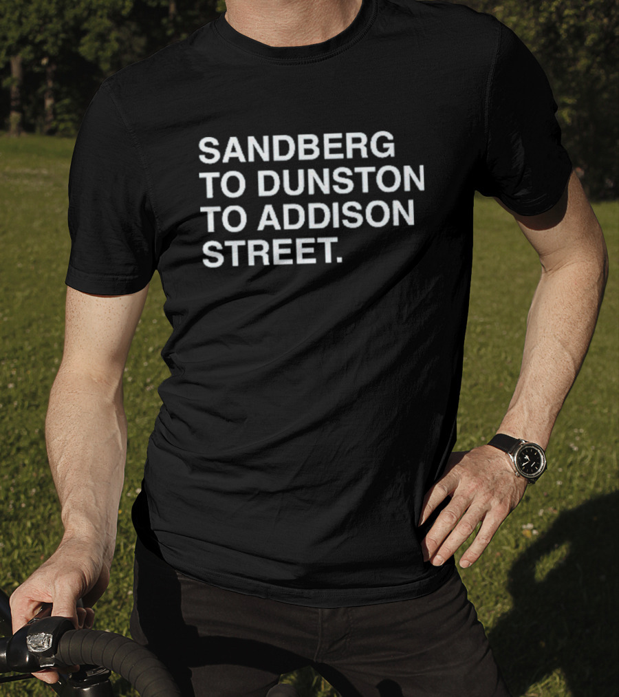 Sandberg To Dunston To Addison Street Baseball Connection T-Shirt