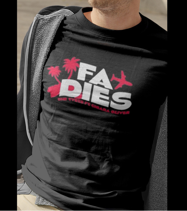 Fa Dies One Speed Ft. Chiara Oliver Palm Trees And Airplane T-Shirt