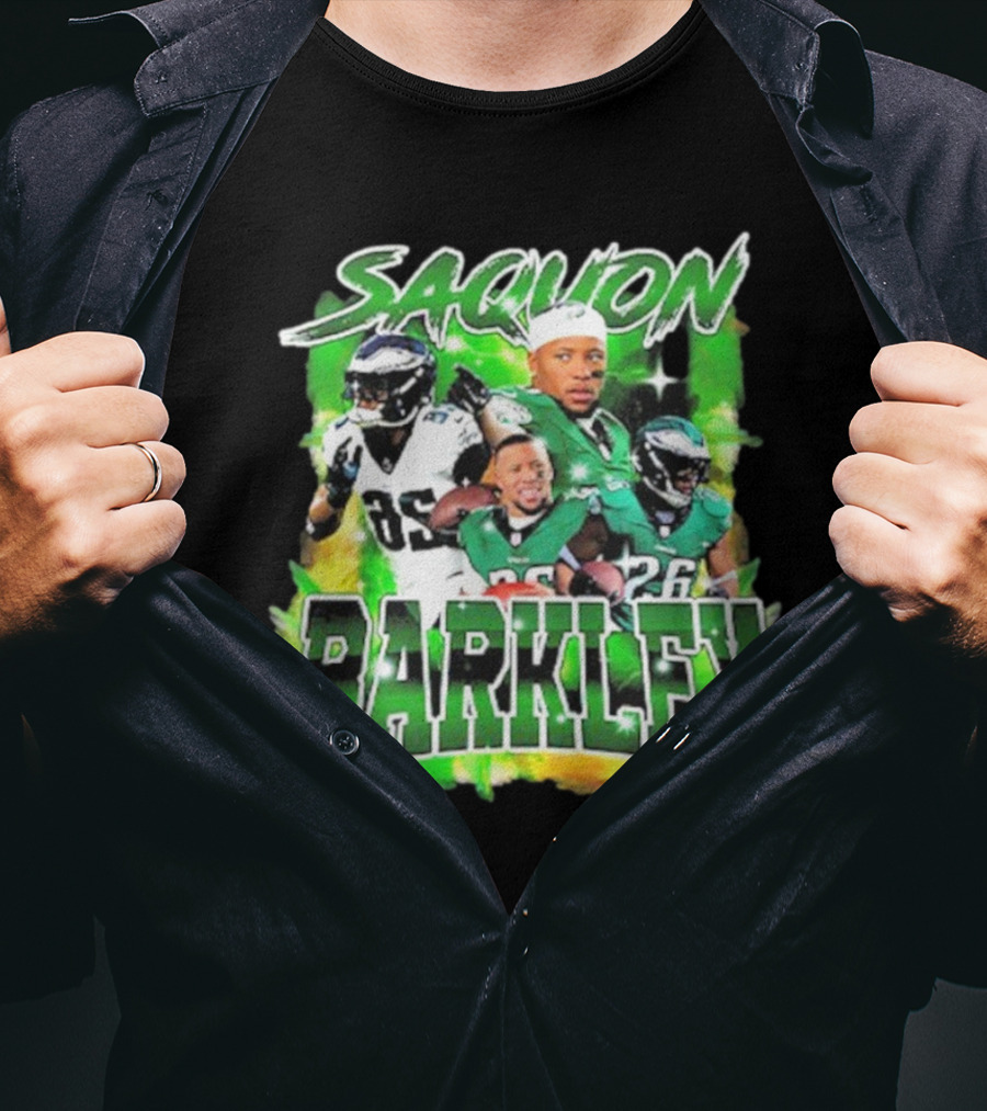 Saquon Barkley Dynamic Football Montage T-Shirt