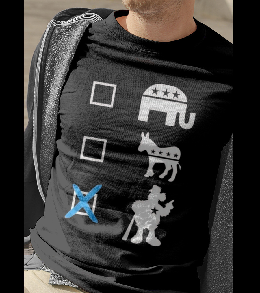 Schwarbocrat Philitical Aphiliation Elephant Donkey Duck Star Boxes T-Shirt
