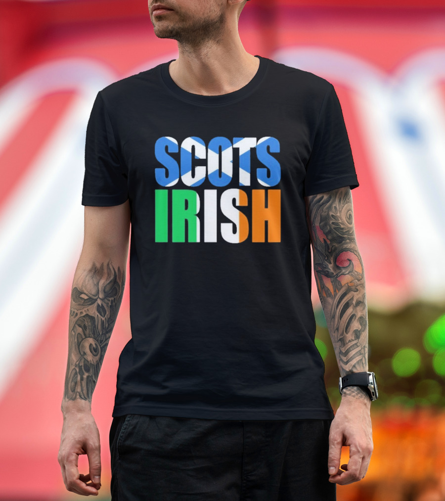 Scots Irish Flag Scottish Saltire Irish Tricolor T-Shirt