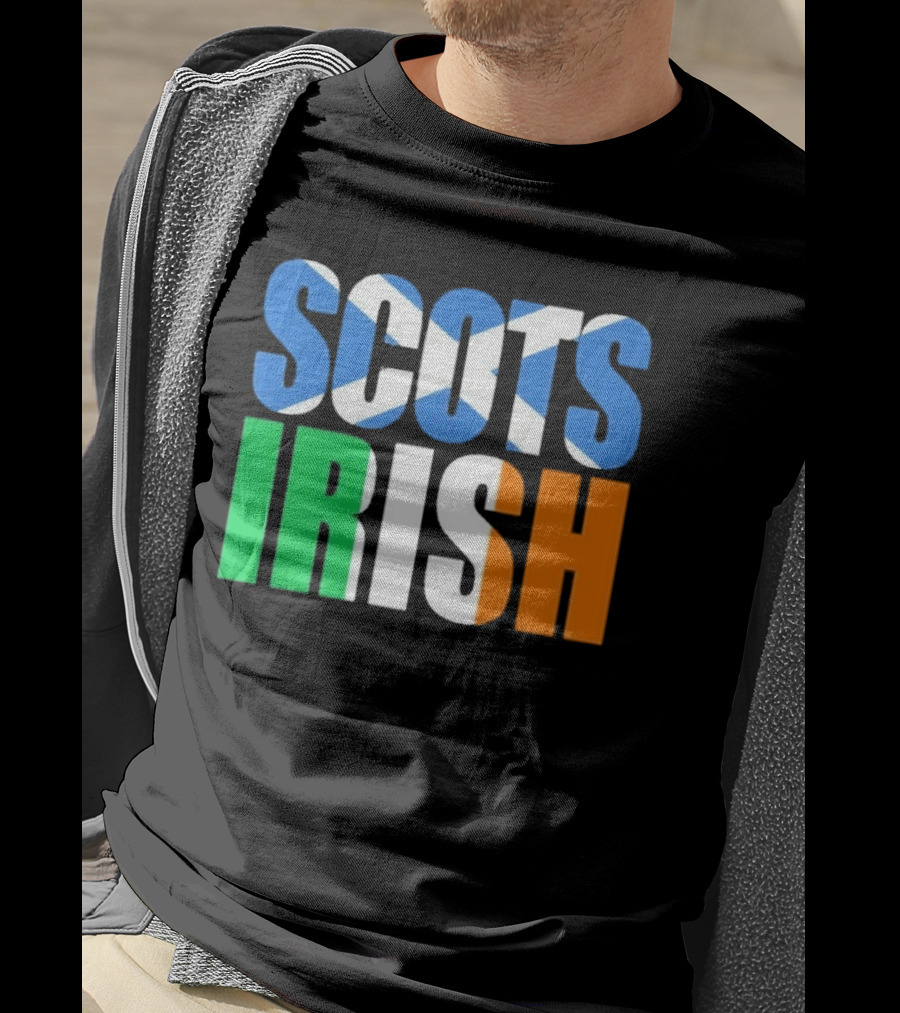 Scots Irish Flag Scottish Saltire Irish Tricolor T-Shirt
