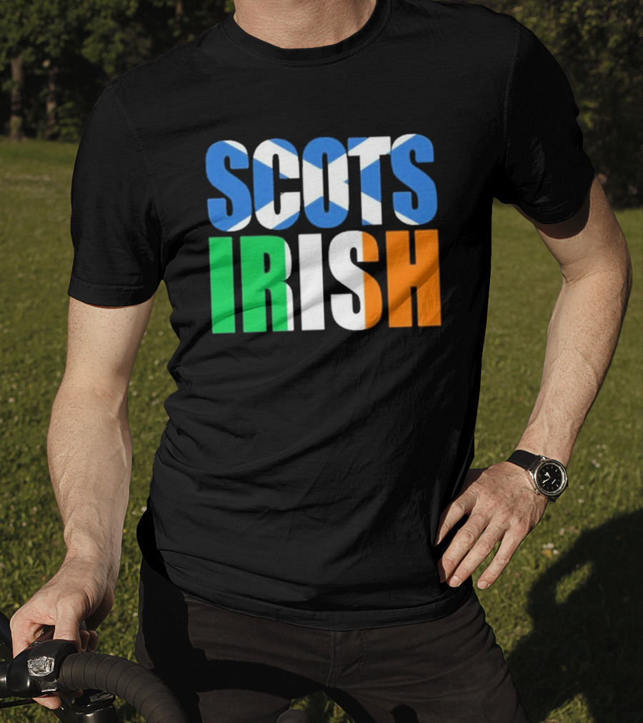 Scots Irish Flag Scottish Saltire Irish Tricolor T-Shirt