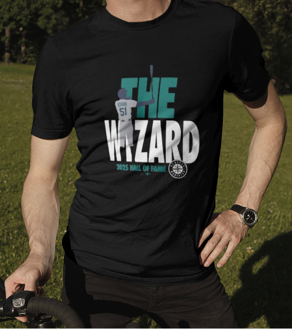 Seattle Mariners Ichiro 51 The Wizard 2025 Hall Of Fame Legend T-Shirt