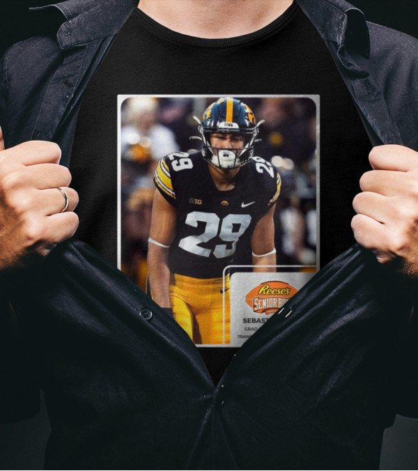 Reese's Senior Bowl Sebastian Castro Grad Student DB Iowa Transperfect Music City Bowl T-Shirt