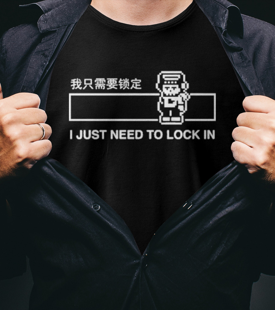  Sleepy Ghost I Just Need To Lock In  T-Shirt