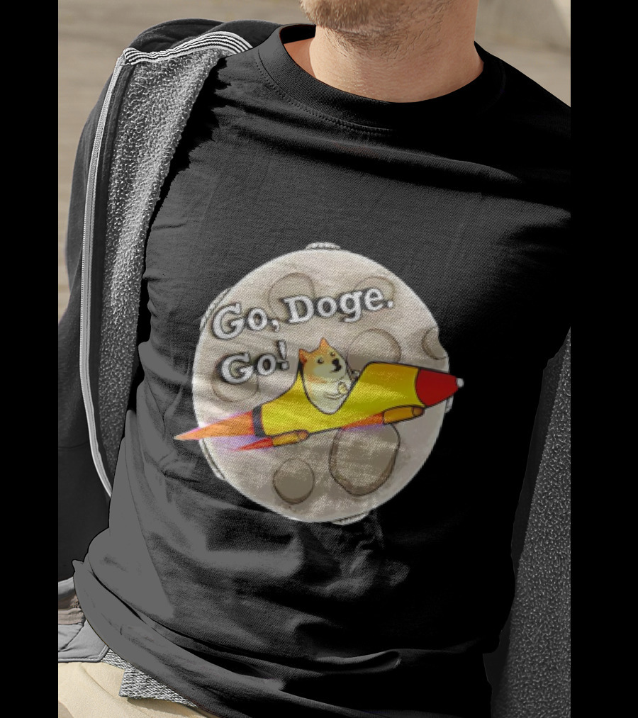 Go Doge Go Rocket Shiba Inu Moon Adventure T-Shirt