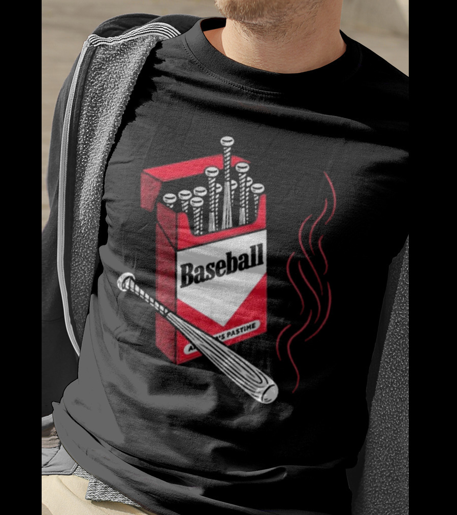 Smoking Barrels Baseball Parody Pack With Bats And Steam Imagery T-Shirt