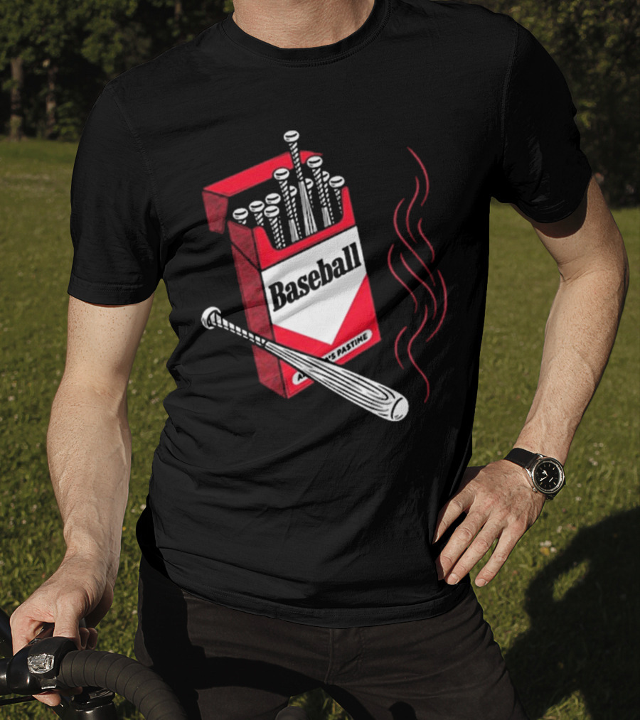 Smoking Barrels Baseball Parody Pack With Bats And Steam Imagery T-Shirt