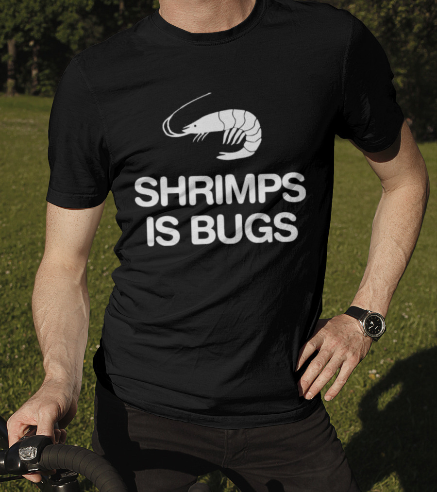Shrimps Is Bugs Retro Crustacean Statement T-Shirt