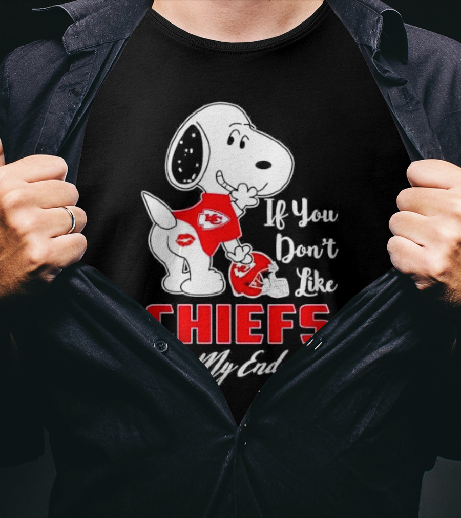 Snoopy If You Don’t Like Kansas City Chiefs Kiss My Endzone T-Shirt