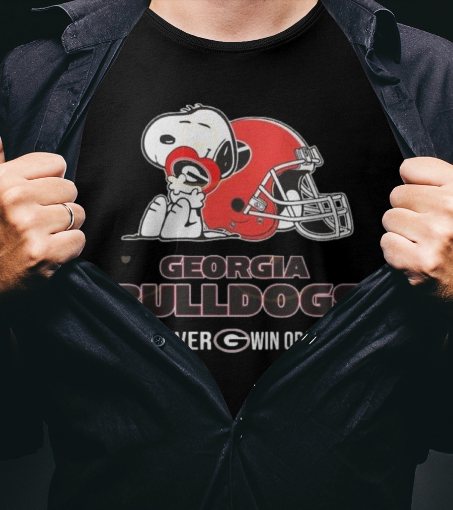 Georgia Bulldogs Snoopy Forever Win Or Lose T-Shirt