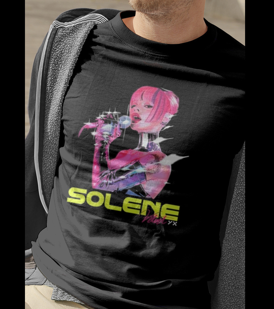 Solene Velvet Wave 2 Neon Portrait T-Shirt