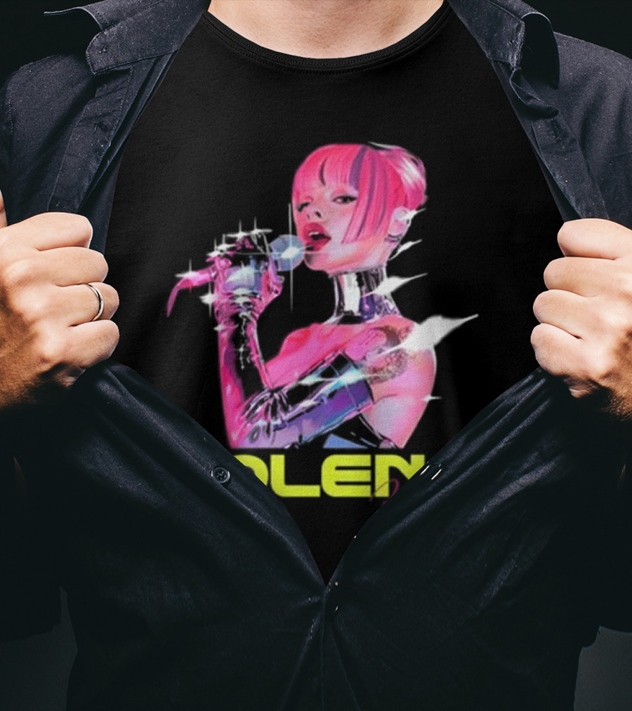 Solene Velvet Wave 2 Neon Portrait T-Shirt