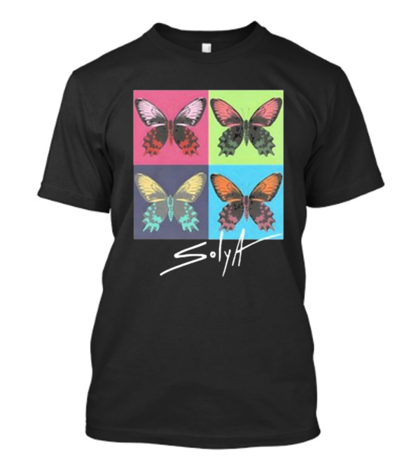 Solya Multicolor Butterfly Pop Art Collection T-Shirt