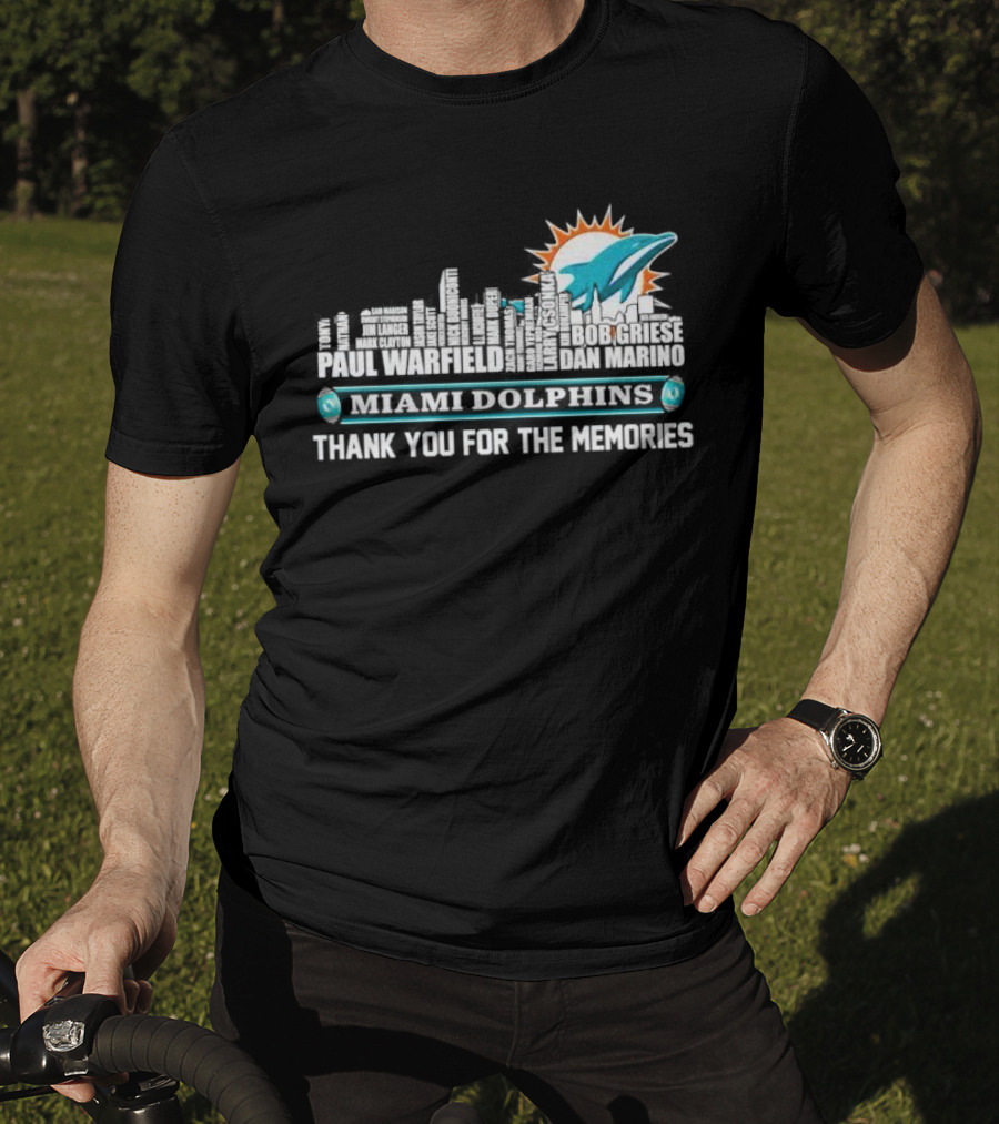 Skyline Miami Dolphins Limited Edition Thank You For The Memories T-Shirt