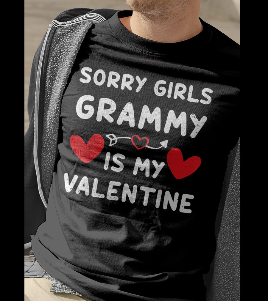 Sorry Girls Grammy Is My Valentine With Red Hearts T-Shirt