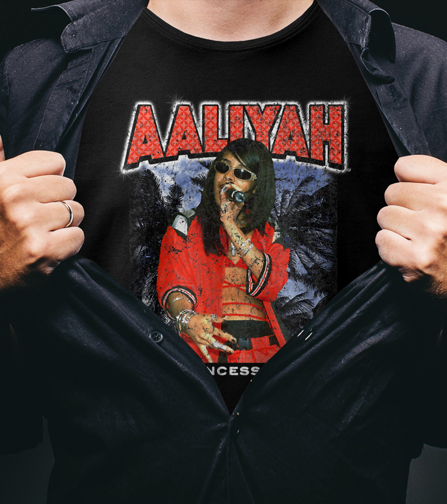 Aaliyah The Princess Of R&B Red Outfit Performance T-Shirt