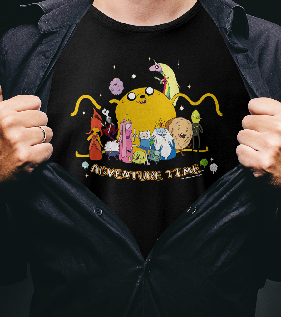 Adventure Time Outstretched Characters Group T-Shirt