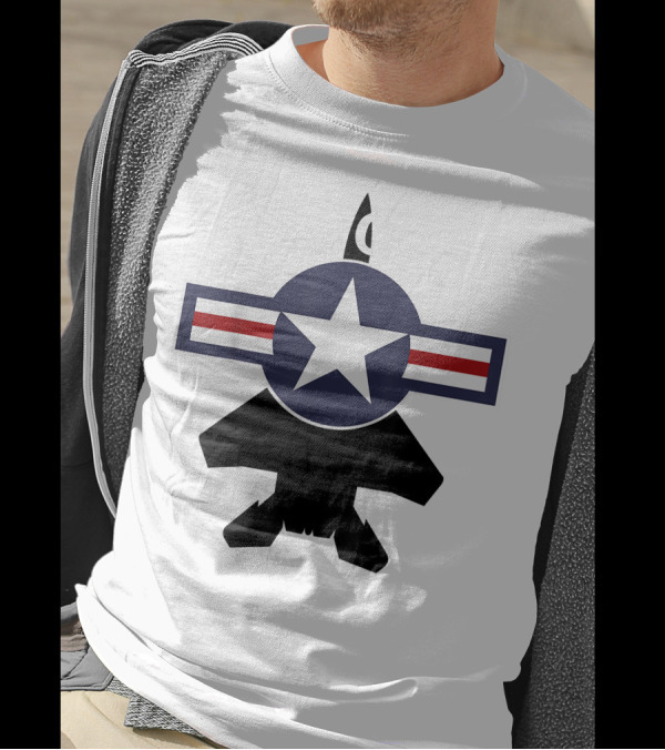 Air Force Vintage Roundel With F15 Jet T-Shirt