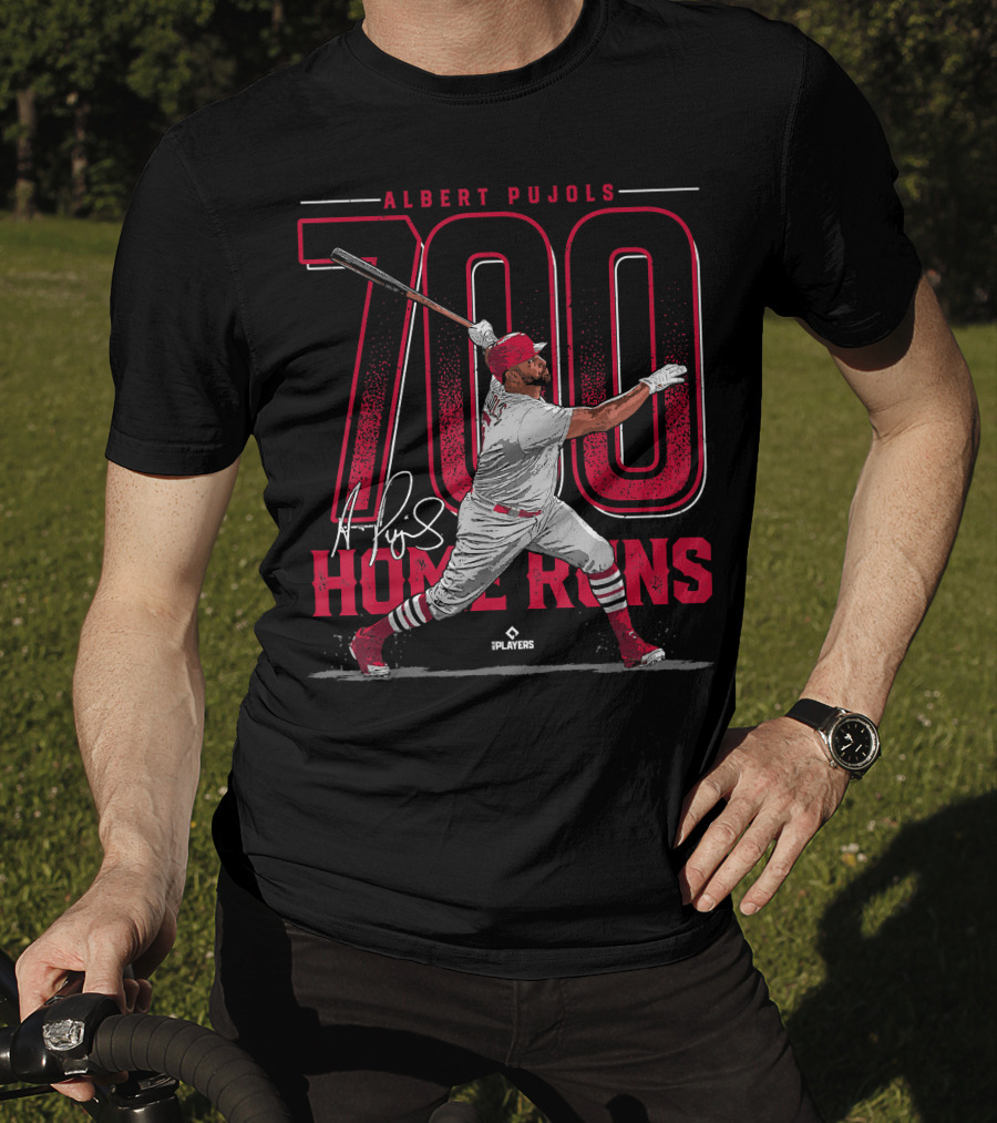 Albert Pujols 700 Home Runs St Louis Baseball MLBPA Players T-Shirt