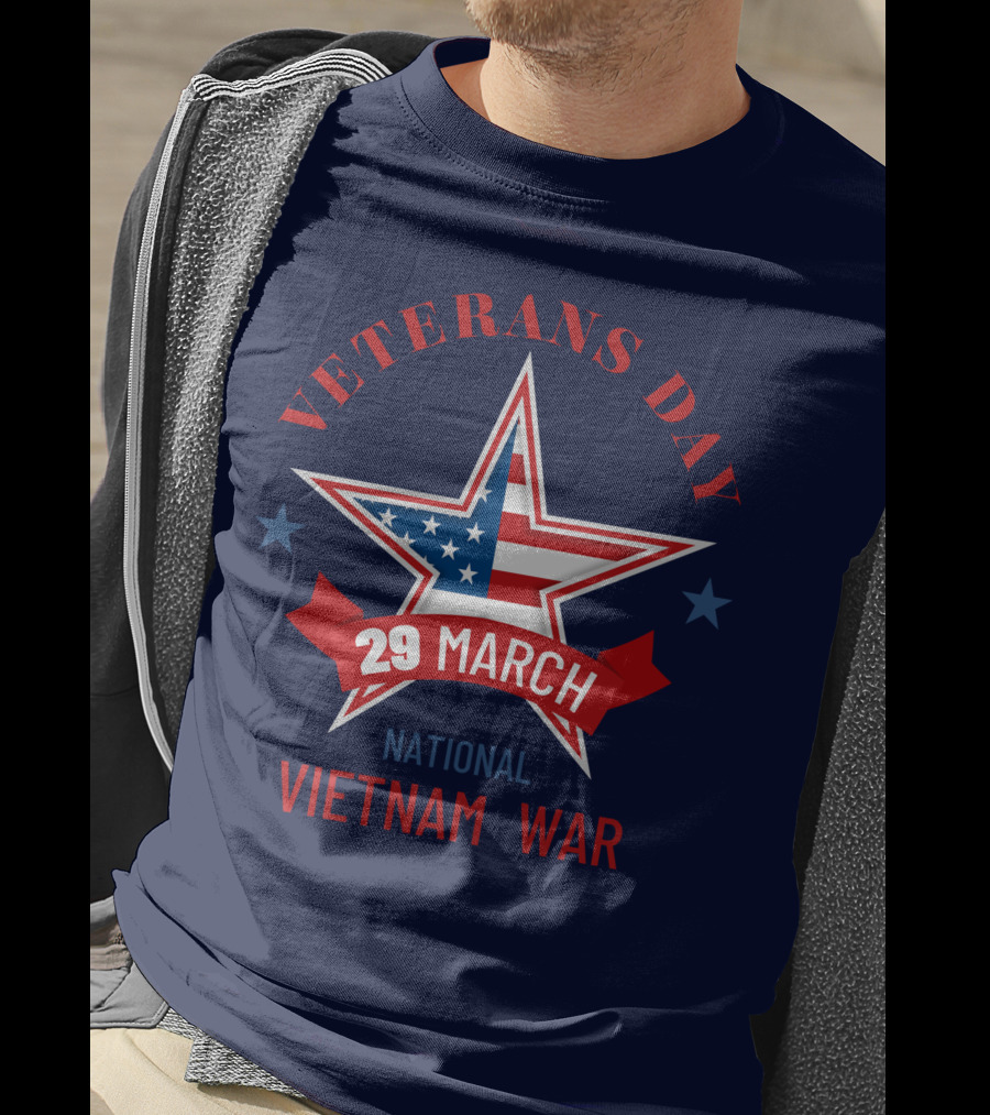 Veterans Day 29 March National Vietnam War USA Flag Star T-Shirt
