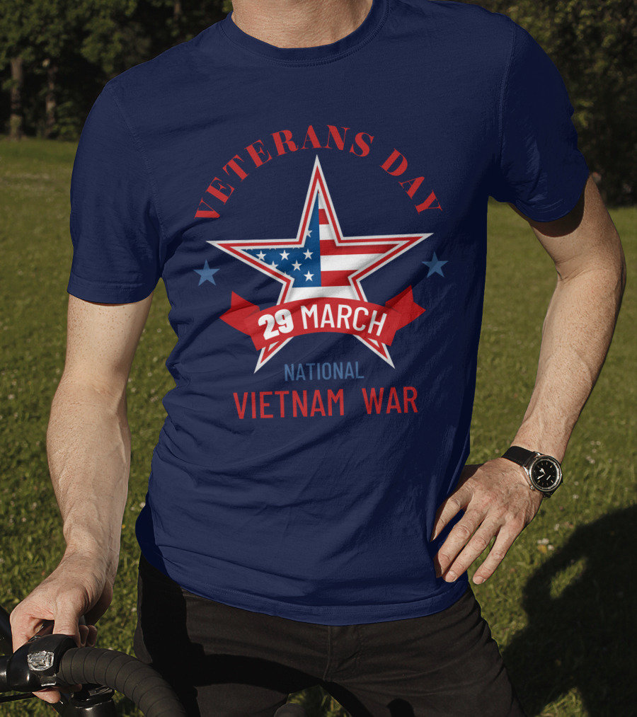 Veterans Day 29 March National Vietnam War USA Flag Star T-Shirt