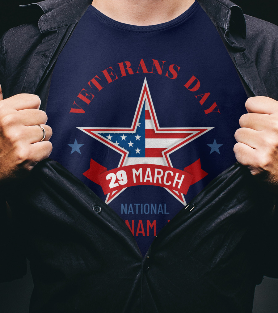 Veterans Day 29 March National Vietnam War USA Flag Star T-Shirt