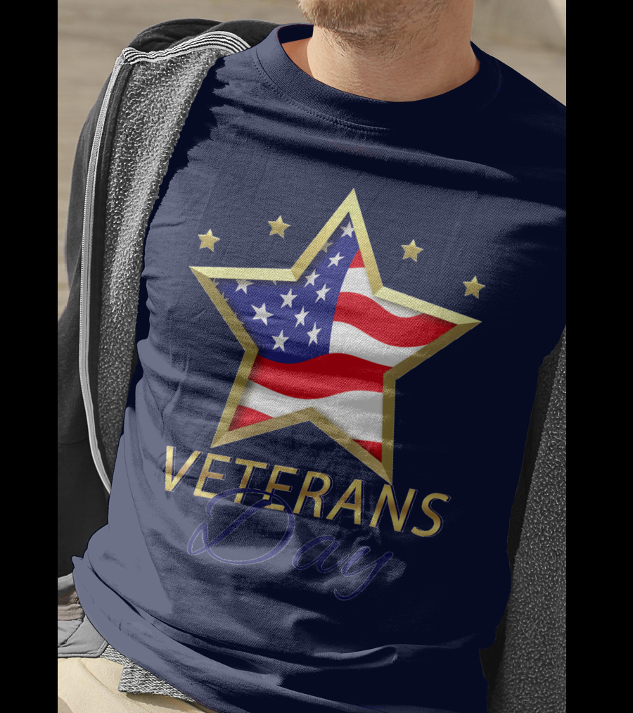 American Star And Stripes Veterans Day T-Shirt