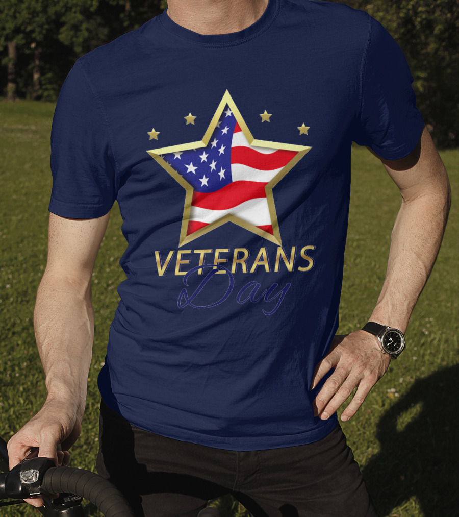 American Star And Stripes Veterans Day T-Shirt
