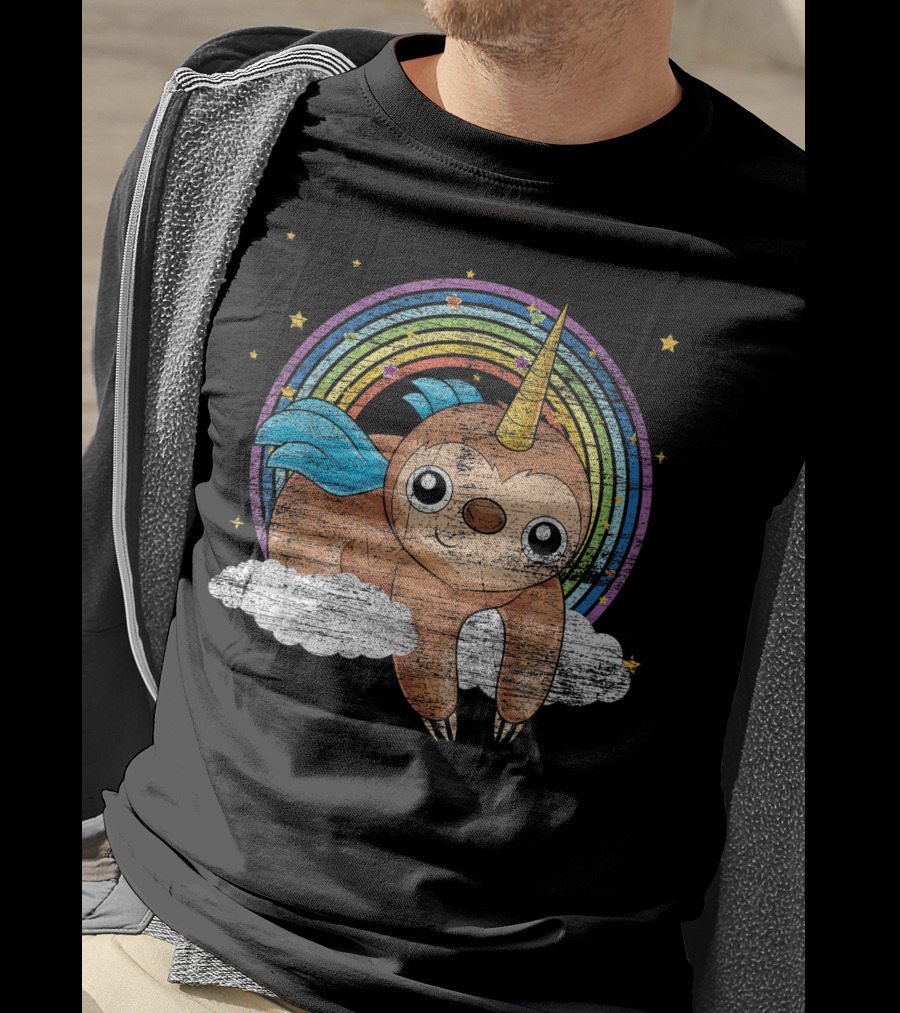 Slothicorn Unicorn Rainbow Magical Animal Zoo Lover T-Shirt