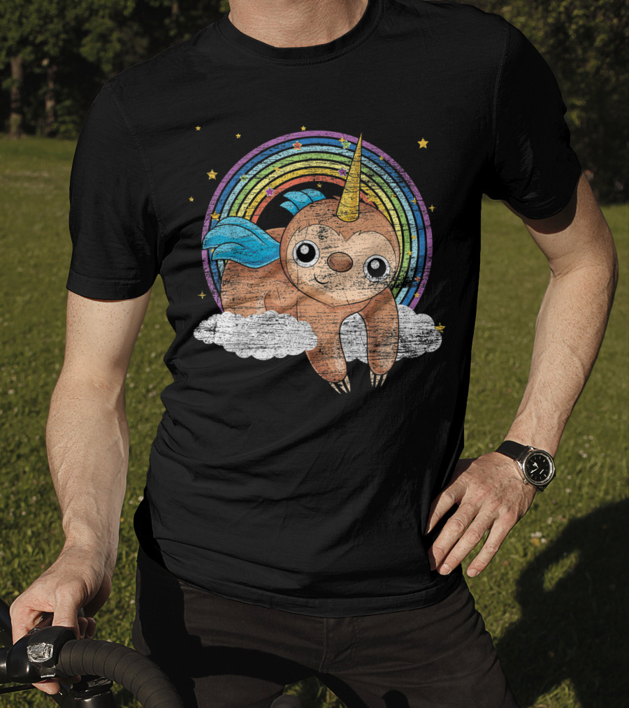 Slothicorn Unicorn Rainbow Magical Animal Zoo Lover T-Shirt
