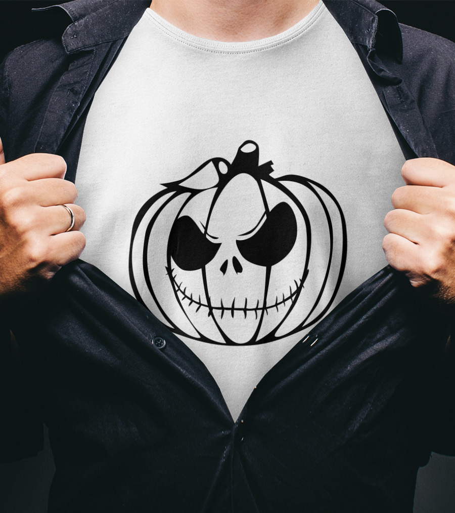 Jack Skellington Pumpkin Face Halloween T-Shirt