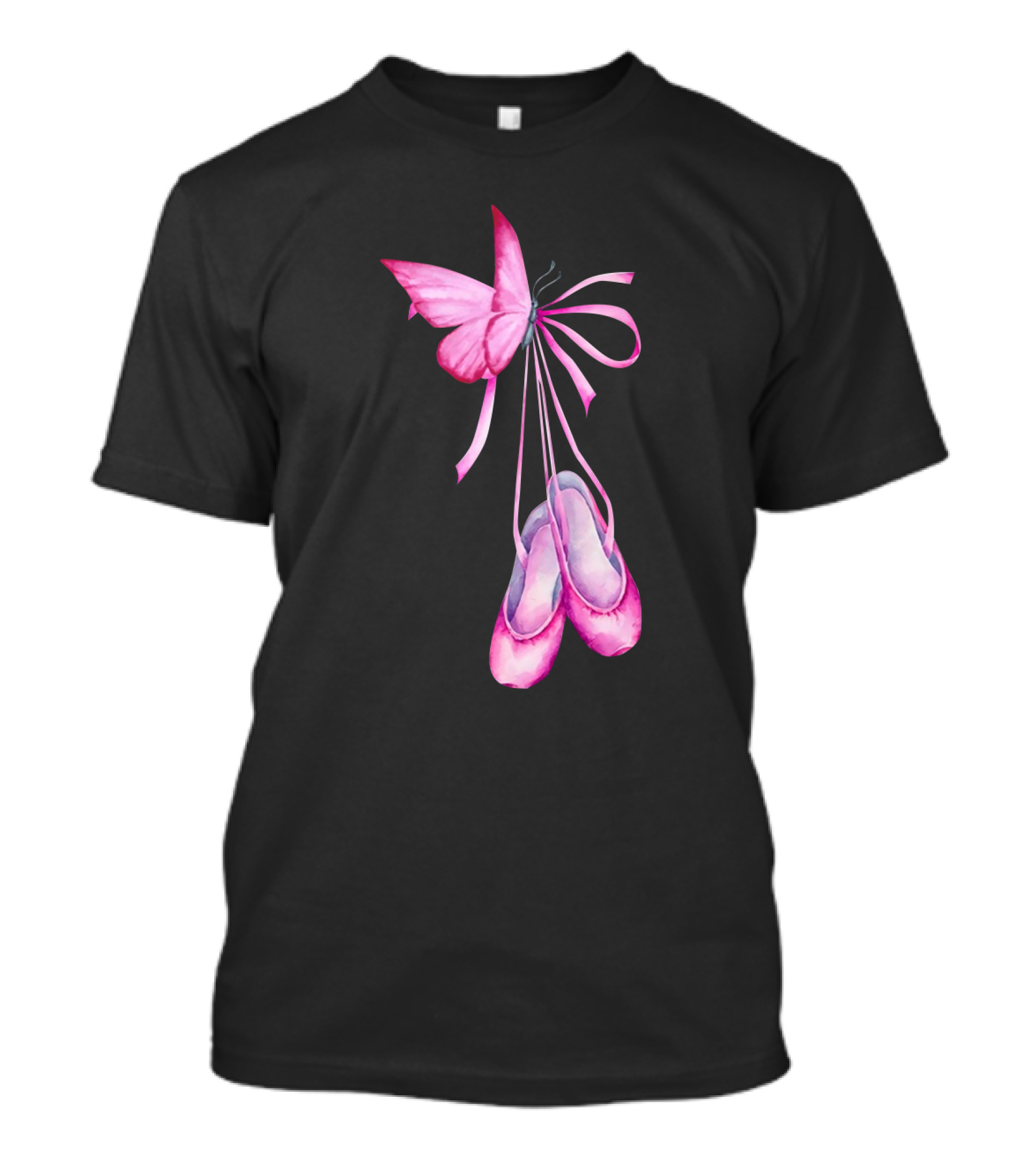 Ballet Shoes Pink Butterfly Ballet T-Shirt