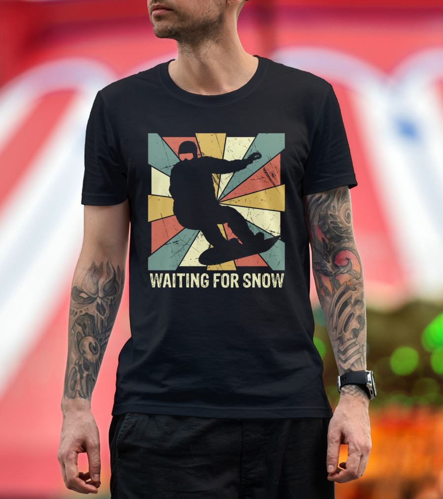 Waiting for Snow Vintage Snowboarding T-Shirt