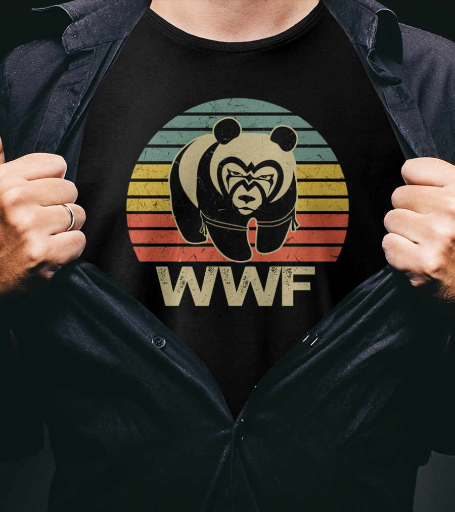 WWF Retro Striped Panda T-Shirt