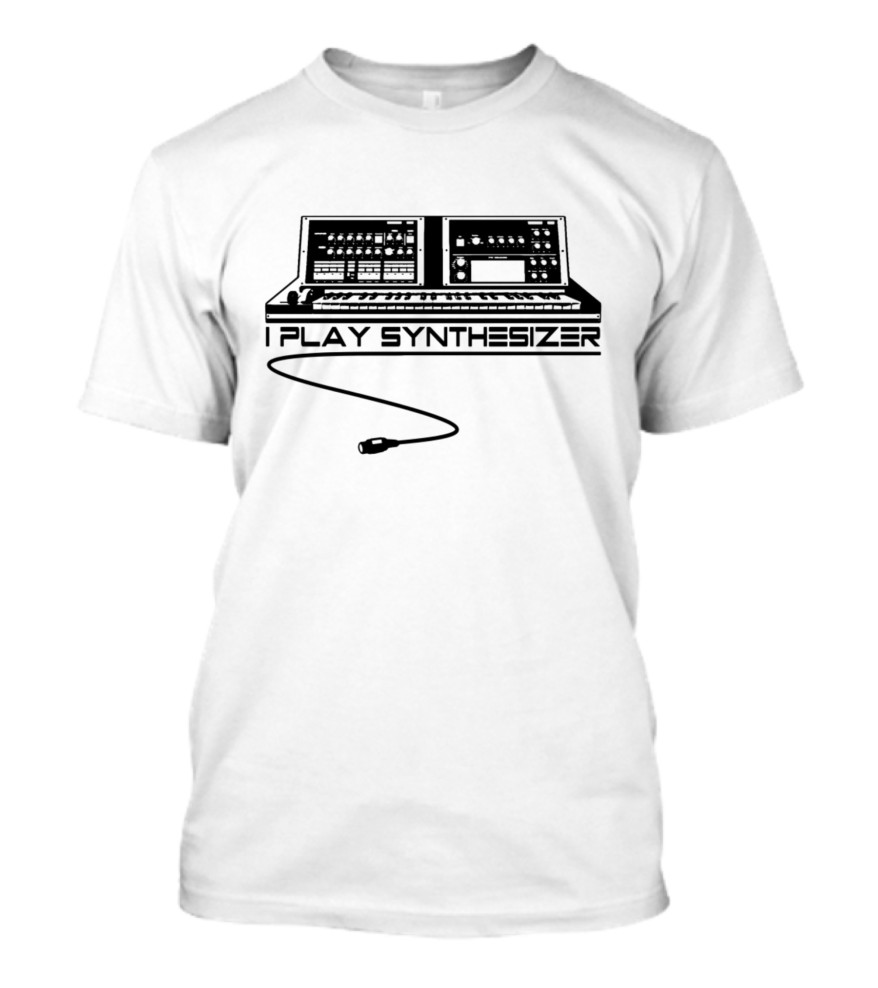 I Play Synthesizer Keyboard Cable T-Shirt