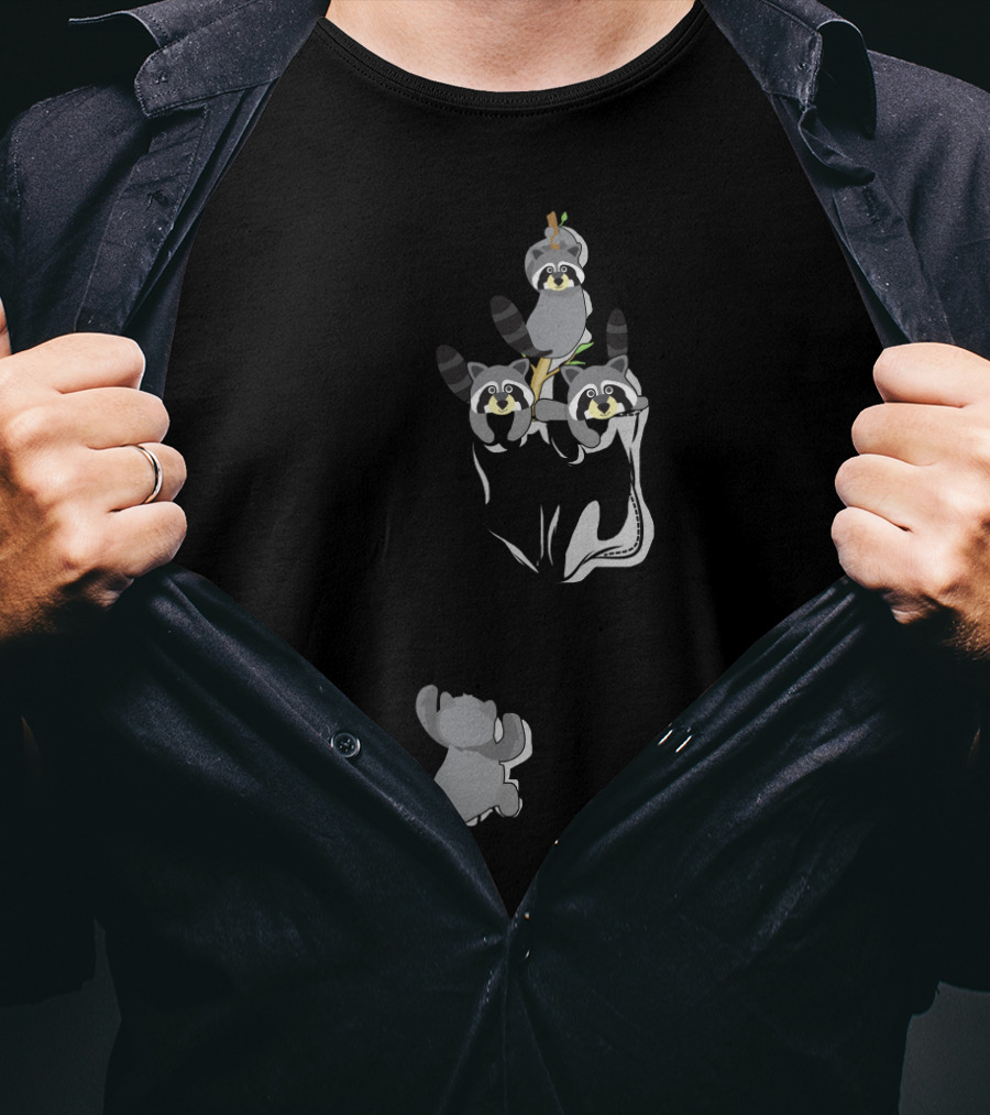 Raccoon Trio Climbing Pocket Adventure T-Shirt