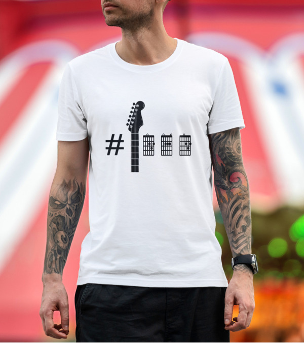 Premium T-Shirt: Number 1 Dad Guitar Chord Player T-Shirt Number 1 Dad Guitar Chord Player T-Shirt