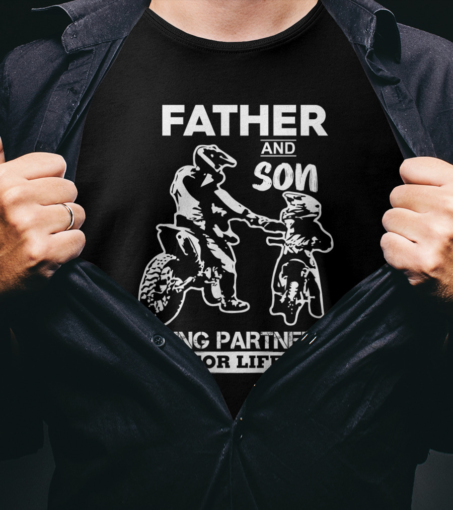 Father And Son Motocross Riding Partners For Life T-Shirt