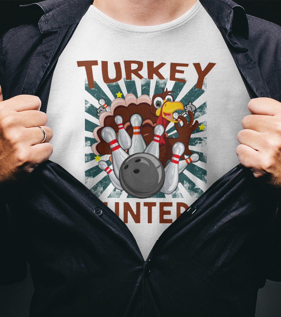 Turkey Bowling Pins Hunters Strikes T-Shirt