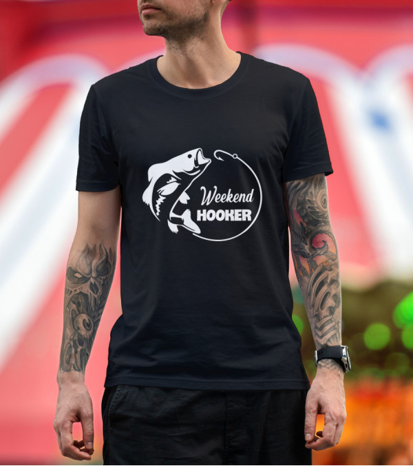 Premium T-Shirt: Weekend Hooker Fishing Adventure with Fish Hook and Fish T-Shirt Weekend Hooker Fishing Adventure with Fish Hook and Fish T-Shirt