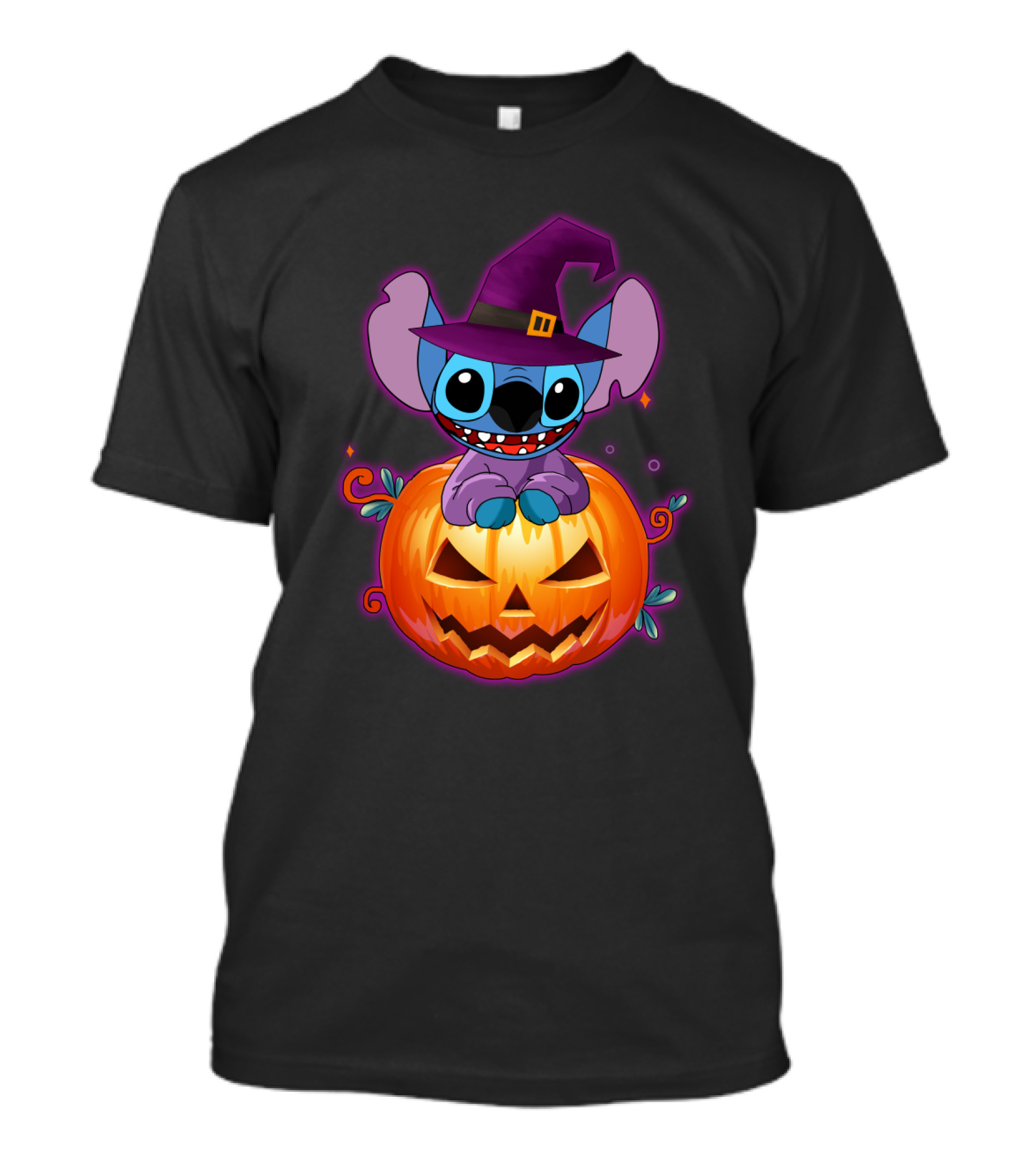 Stitch Witch Pumpkin Halloween Jack-O'-Lantern T-Shirt