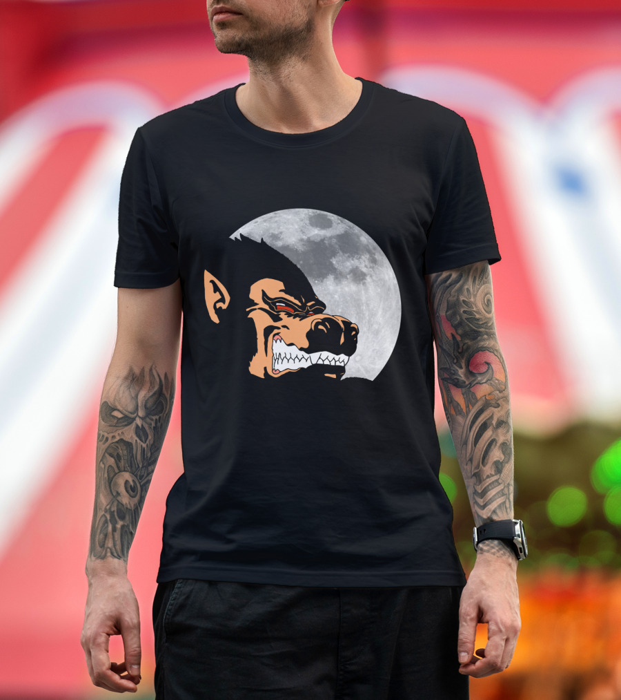 Night Monkey Full Moon Fierce Face T-Shirt
