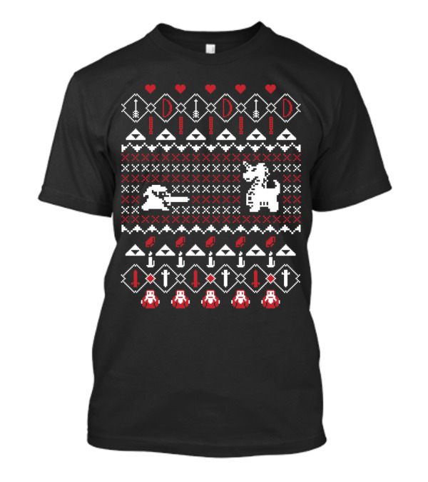 Go Alone At Christmas Legend Of Zelda Inspired Pixel Art With Iconic Elements T-Shirt