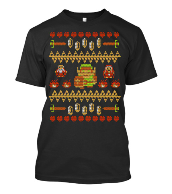 Dangerous To Wear Alone Legend Of Zelda Link Hearts Rupees And Swords 8-Bit T-Shirt