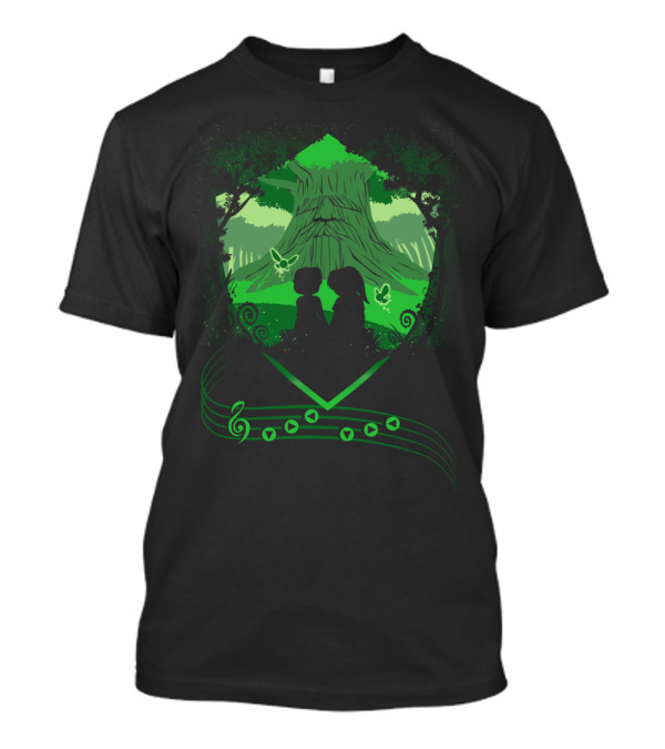 Saria's Song Legend Of Zelda Link Forest Melody Scene T-Shirt