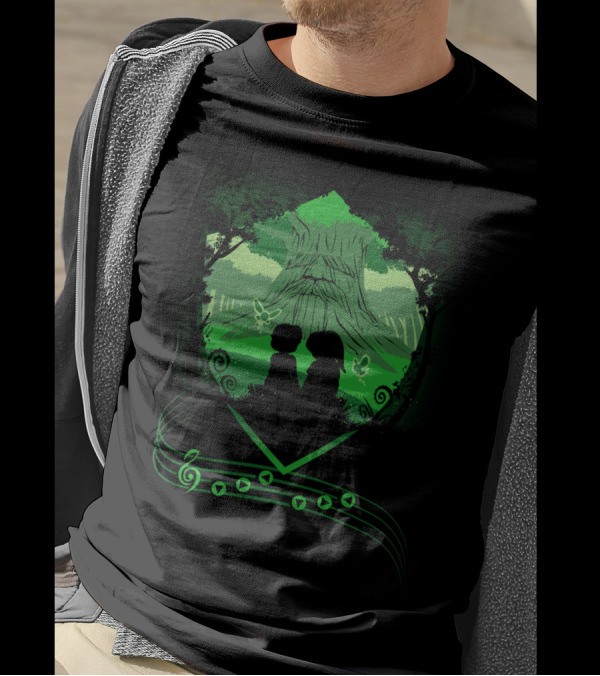 Saria's Song Legend Of Zelda Link Forest Melody Scene T-Shirt