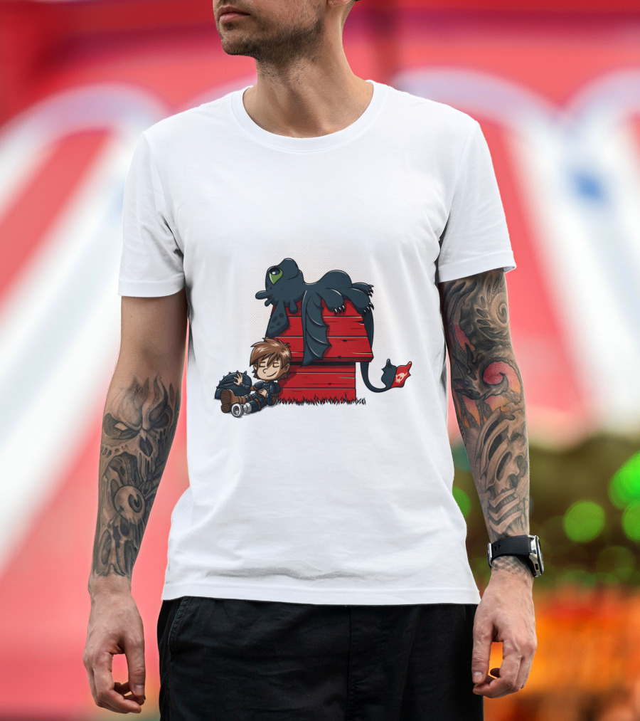 Dragon Peanuts How to Train Your Dragon Snoopy House T-Shirt